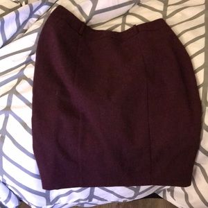 Wine colored pencil skirt